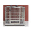Dog cage, stainless steel square tube  Large bold  Folding square tube metal dog cage with tray Enough cage