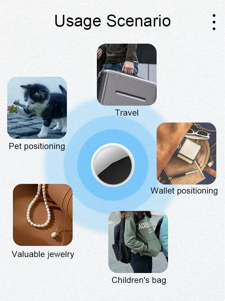 Pet Smart Finder Tracker Key Finder Phone Airtag APP Search With Alarm Real-time Location Children Positioning Smart Pet Locator
