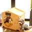 Pet natural birch hairball decoration, kennel wooden house, pet tent shed design