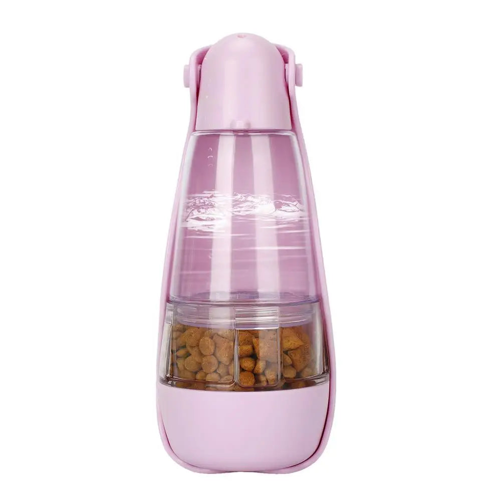 Dog Water Bottle Pet Travel Drinking Bottle 5 in 1 Outdoor Pet Accessories with Dog Drinking Bottle Food Storage Container