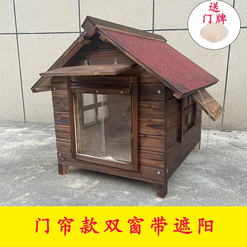 Rural Kennel Outdoor Kennel Rainproof Waterproof Rural Outdoor Kennel Courtyard Pet Small House Villa Four Seasons Pass