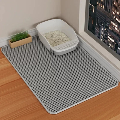 Cat Litter Mat Waterproof Double Layer Pet Litter Box Mat Pet Toilet Cat Mat Nonslip Sand Cat Washable Mat Pet Clean Supplies