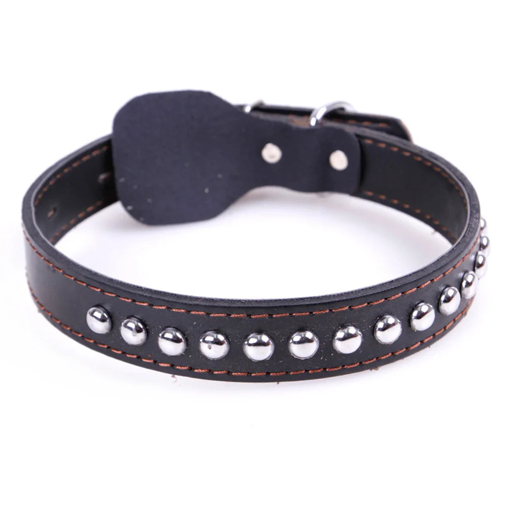Unisex Studded Dog Collar Adjustable PU Leather Collars for Medium and Large Dogs Pet Necklace for Doberman Big Dogs Products