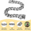 23MM Gold Chain Dog Collar Luxurious Sliver Gold Cuban Link Dog Collar with Secure Snap Buckle for Medium and Large Pit Bulls