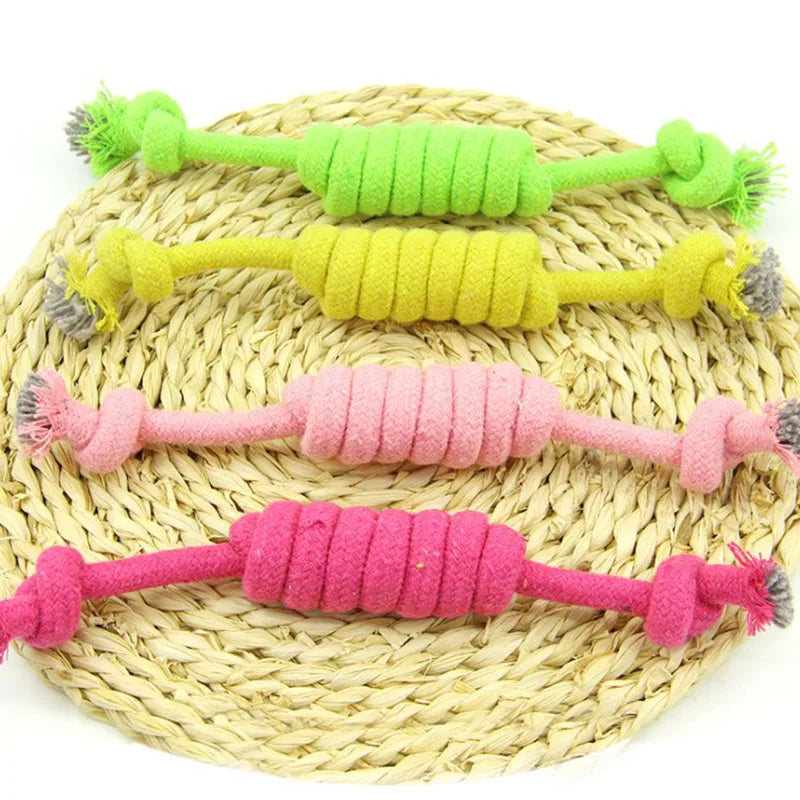 Pet Toy Chew Teething Cotton Rope Knot Ball Toys For Dog Tooth Clean Ball Bite-Resistant  Dog Chew Puppy Training InteractiveToy