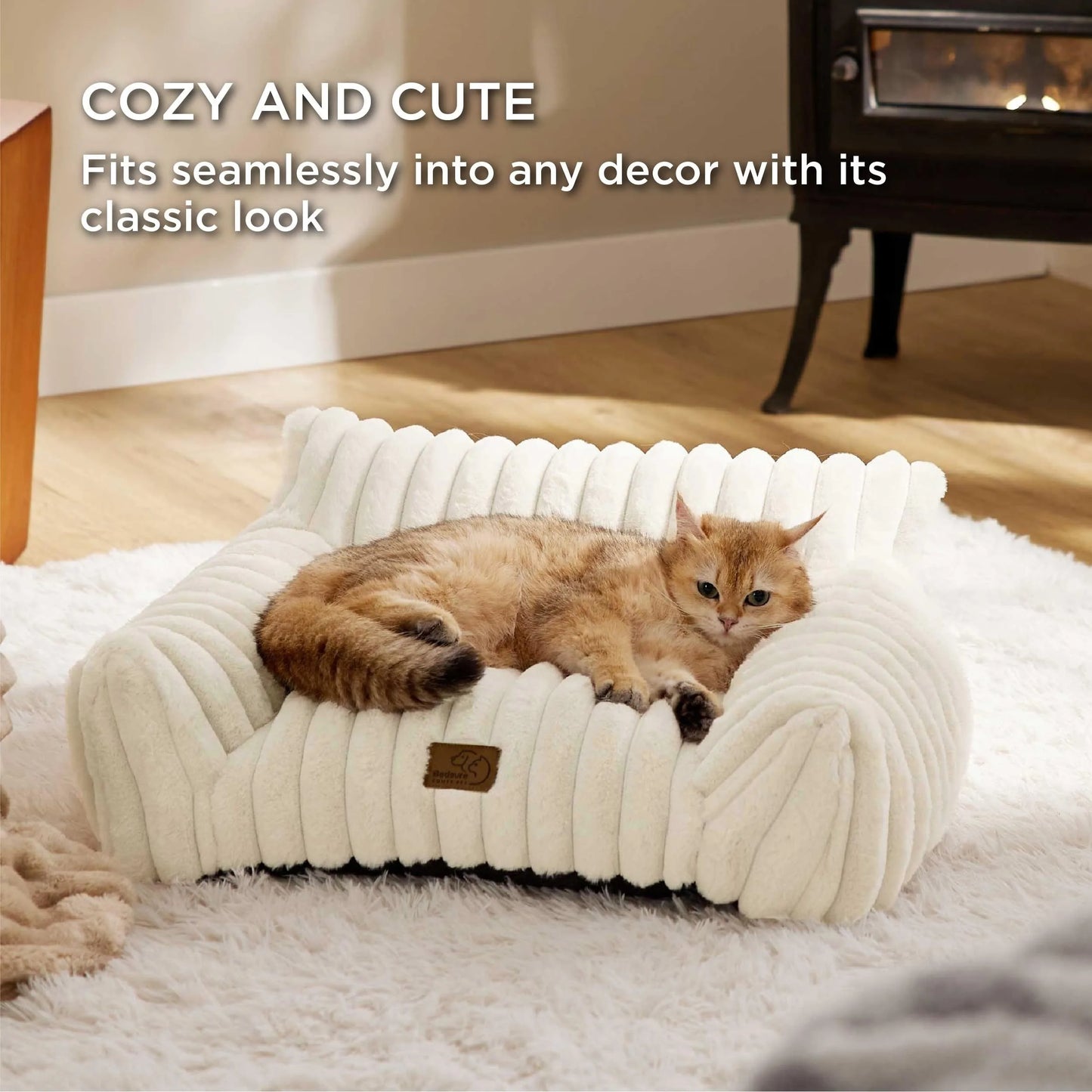 Cats Beds Fluffy Pet Products Warm Bed Plush for Winter Dog Accessories Goods Supplies Cushions Kitten Mat House Things Puppy
