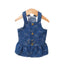 Dog Denim Dress for Small Dogs, Dark Wash Jeans Vest Tutu Skirts with Leash D-ring,Summer Clothes Yorkie Chihuahua Pet Apparel