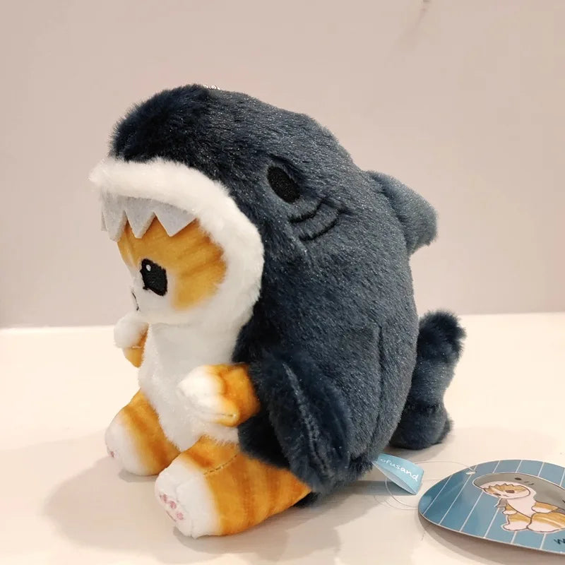 Cartoon Shark Turn Into Cat Plush Toys Pendant Bag Accessories Keychain Pendant Bag Car Pendant Children's Gift