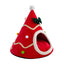 Christmas Hat Shape Creative Pet Bed Soft Plush Winter Semi-enclosed Cute Cat And Dog Bed Warm Comfortable 45cm Mini Bed Tent