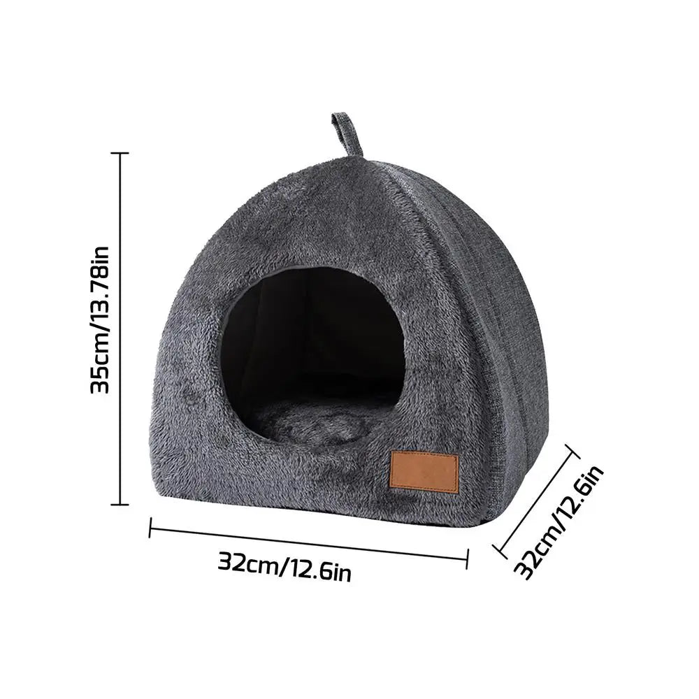 New Triangle Cat Nest New Deep Sleep Comfort In Winter Cat Bed Closed Cat House Pet Nest Safe Pet House Pet Supplies