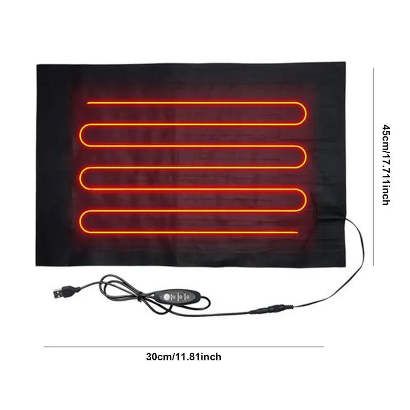 Reptile Heating Pad Temperature Adjustment Dog Heated Pad Waterproof Heating Mat USB Puppy Heating Pad High Temperature Pet Bed