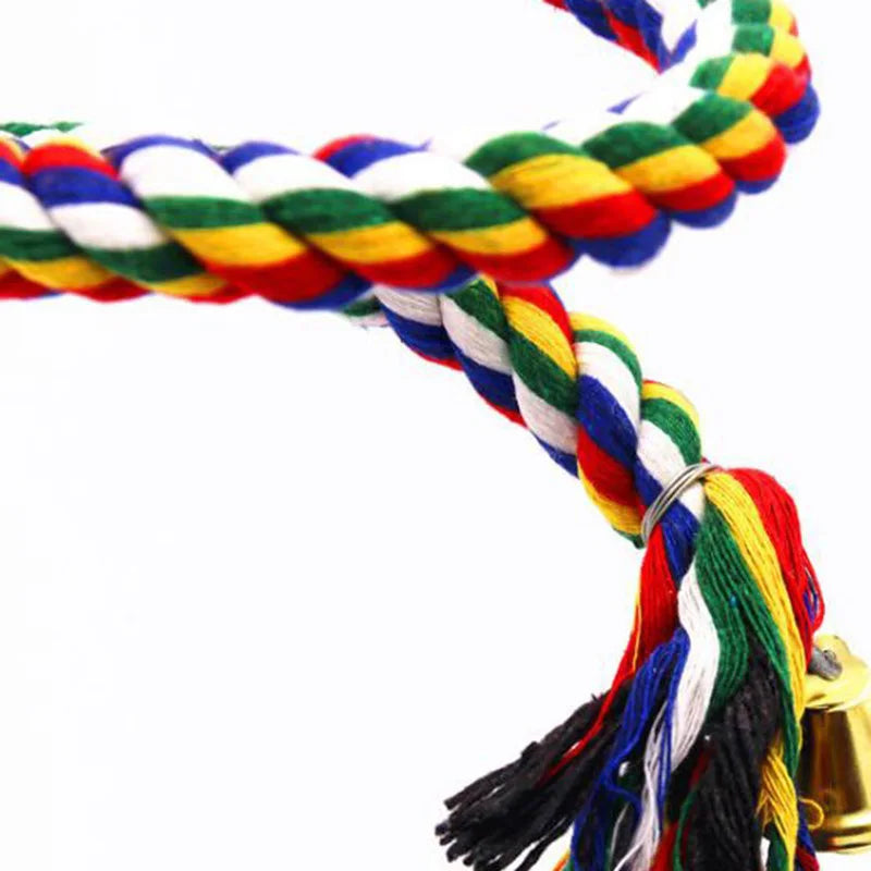 Parrot Toy Wicker Rope Hanging Braided Budgie Chew Bird Cage Cockatiel Toy Pet Stand Training Accessories Bite Swing Supplies