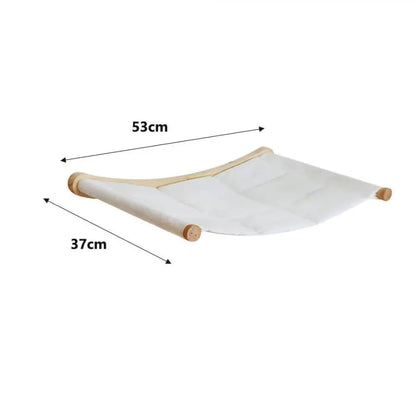 Wall Mounted Cat Climb Shelf Perch and Ladder Cat Hammock and Three Step Wood Stairway for Cats Playing and Sleeping