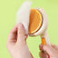 Cat Deshedding Brush Cat Brush For Shedding Curved Comb Teeth Brush With Release Button Portable Pet Massage Brushes For Massage