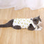 Cat Sleeveless Shirt Cat Recovery Suit Breathable E-Collar Alternative Vest for Cat Small Puppy Cute Printed Cotton Pet Clothes