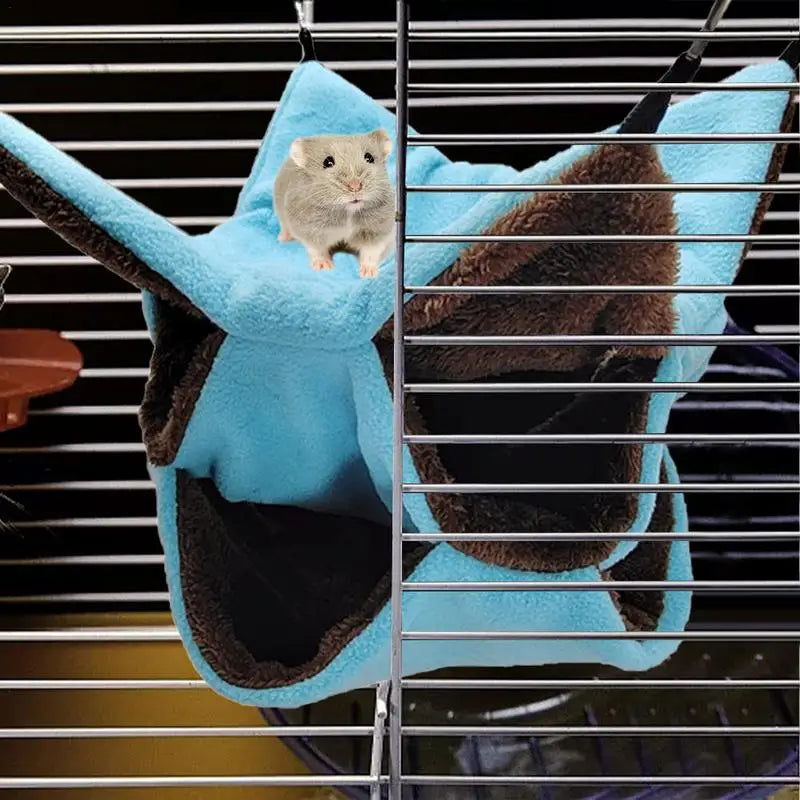 Pet Hammock 3layer Thick Plush Soft Warm Hanging Nest Sleep Bed For Small Pet Hamster Ferret Squirrel Chinchillas Pet Supplies