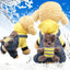 pawstrip Small Dog Clothes Warm Winter Pet Dog Jumpsuit Puppy Fleece Hoodie Chihuahua Small Medium Dog Warm Outfit Kitten Jacket