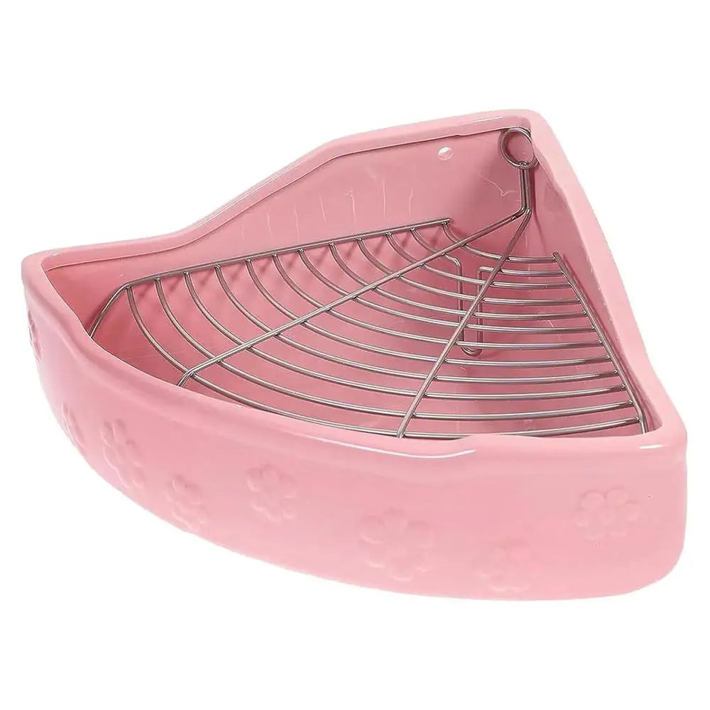 Bunny Corner Toilet Box Corner Bunny Cage Litter Box Triangular Design Potty Accessory For Chinchilla Hedgehog Ferret Hamster