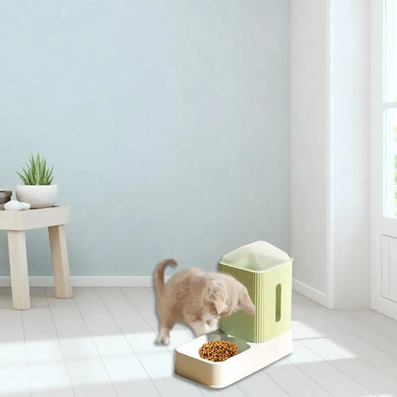 Cat Automatic Feeder Water And Food Dispenser For Pets Transparent Large Capacity Dogs Feeder Supplies Water Dispenser Pet