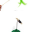 Cat Toy Cat Teaser Sticks Rattan Ball Funny Cat Stick Cat Supplies Funny Cat Ball Toy Interactive Nibbling Cat Rod Feathers