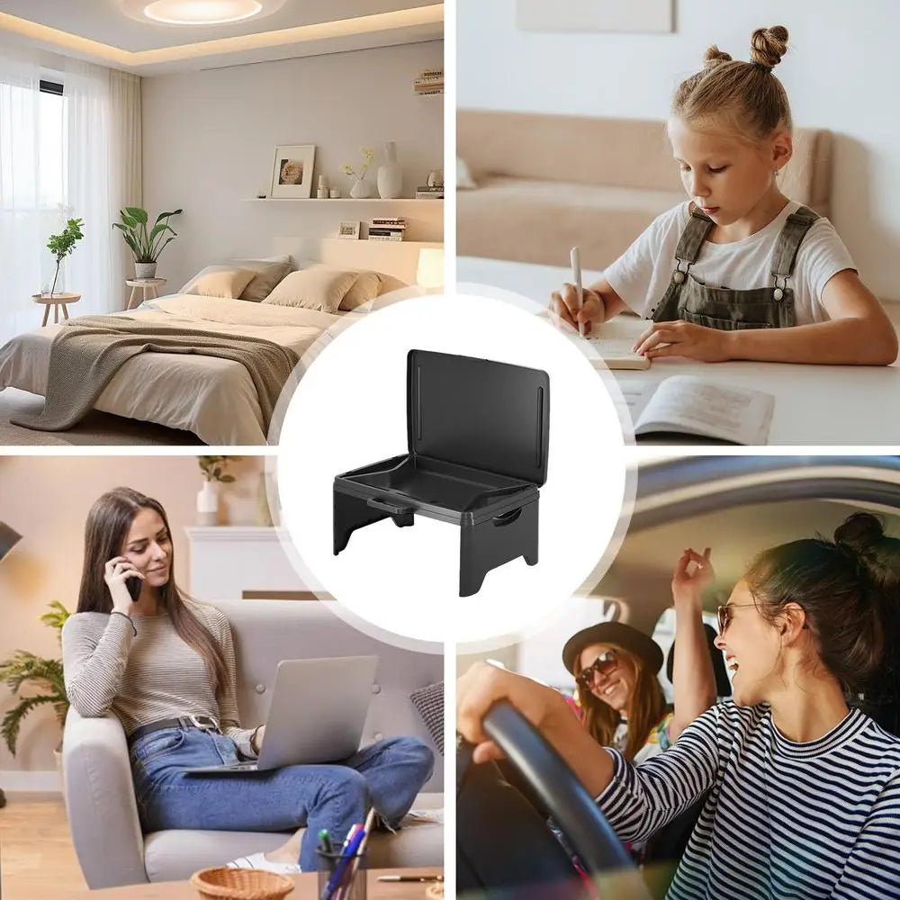 Foldable Laptop Table For Bed Bed Table Tray Folding Car Lap Desk Multi-function Portable Car Seat Table Tray Food Trays For