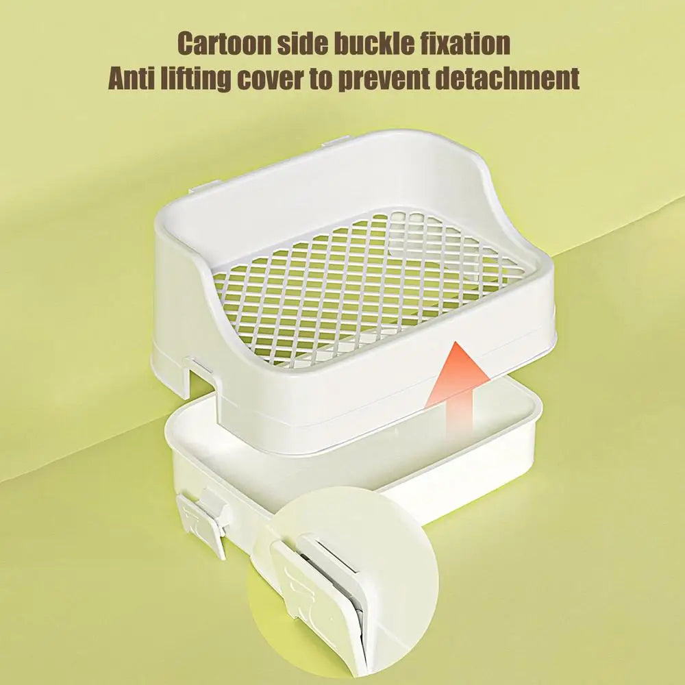 Large Capacity Pet Toilet with Buckle for Guinea Pigs Dangling Square Small Pet Litter Box Pet Cleanging Tools