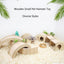 Smooth Hamster Hideaway Wooden Hamster House with Climbing Ladder Small Pet Castle Arch Bridge for Dwarf Mice Gerbils Small Pets