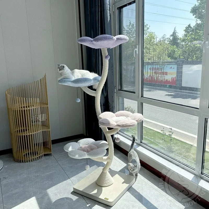 Cat Climbing Frame Big Cat Claw Tree Nest Tower Sisal Grinding Claw Rod Removable Washable Pet Entertainment To Rest Products