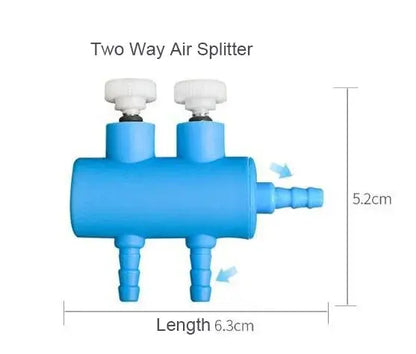 Aquarium Air Splitter Valve Fish Tank Air Pump Flow Splitter Distributor Pump Valve Tap Lever Control Switch Valves Accessories
