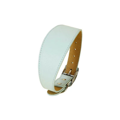Wide Leather Dog Collar for Small Medium Large Dogs Greyhound Deerhound Lurcher Whippet Dachshund Pet Accessories