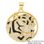 Juya 18K Real Gold Plated Cubic Zircon Bear Lion Bird Tiger Panther Head Leopard Charms For DIY Pendant Necklace Bracelet Making