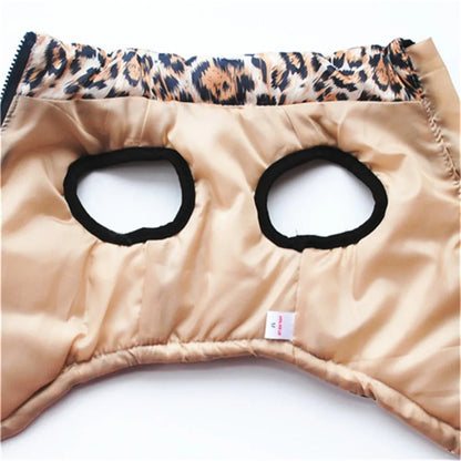 Windproof Pet Vest Jacket Winter Warm Big Dog Clothes Puppy Harness Clothing Funny Printed Coat for Small Medium Dogs Cats XS-XL