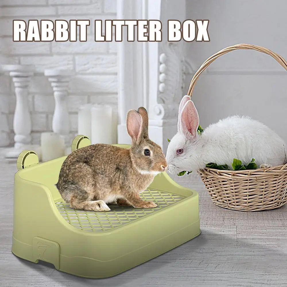 Large Capacity Pet Toilet with Buckle for Guinea Pigs Dangling Square Small Pet Litter Box Pet Cleanging Tools