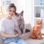 3D Cat Figures Pillows Soft Simulation Cat Shape Cushion Sofa Decoration Throw Pillows Cartoon Plush Toys Friend Kids Gifts