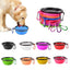 Collapsible Pet Silicone Dog Food Water Bowl Outdoor Camping Travel Portable Folding Supplies Dishes with Carabiner Pet supplies