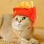 Cat Hats Halloween Dog Funny Cosplay Costume Hamburger Hats Burger-Shaped Puppy Costume Accessory Headwear for Cats Dogs Puppy