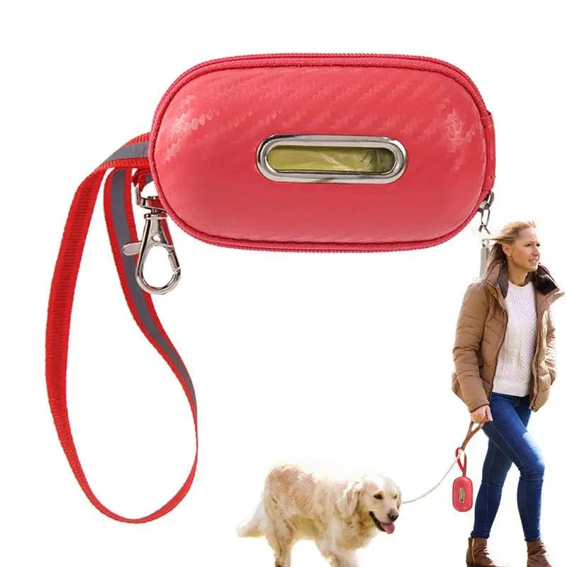 Dog Poop Bag Dispenser Portable Thicker Poop Bag Holder Durable Poop Bag Dispenser Carrying Strap Included for Walking Running