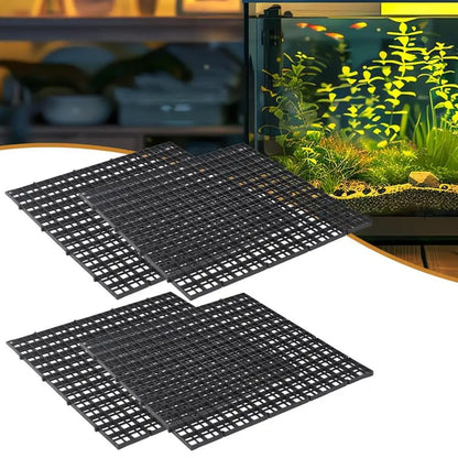 Fish Tank Lid 4pcs Multifunctional Aquarium Cover Lid Turtle Basking Area Aquarium Filter Plate Anti-Jumping Terrarium Lid