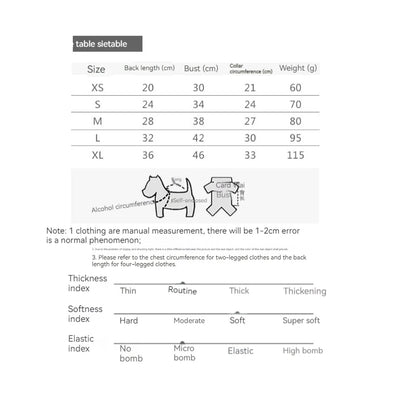 Pet Dog Clothing Four-legged Fashion letter Pet Dog Clothes for Dogs Coat Hoodie Sweatshirt Four seasons One-piece Jumpsuit