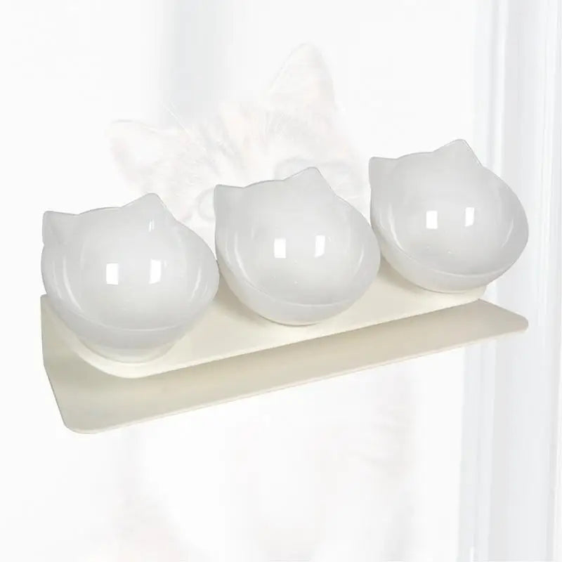 Dog Bowls Elevated Anti-Vomit Tilted Water And Food Feeder With 3 Dishes Pet Feeding Accessories For Cat And Dog Bowls For Dry