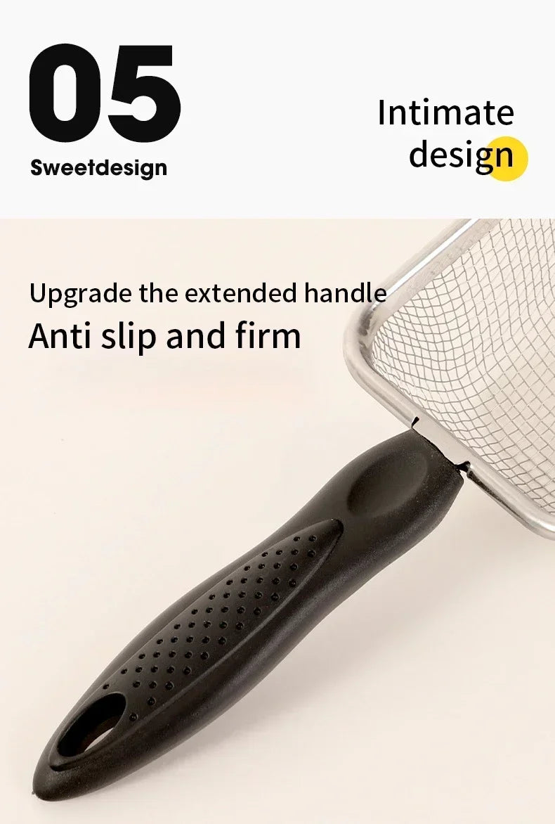 Cat Litter Shovel Stainless Steel Reptile Sand Substrate Shovel Clean Up Feces Fine Mesh Sifter for Bedding Cat Litter Scoop