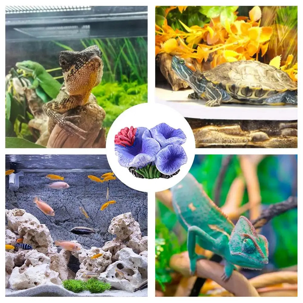 Small Coral Fish Tank Decor Tiny Sea Coral Artificial Decor Aquarium Decor For Fish Tank Aquarium Animal Terrarium And Family