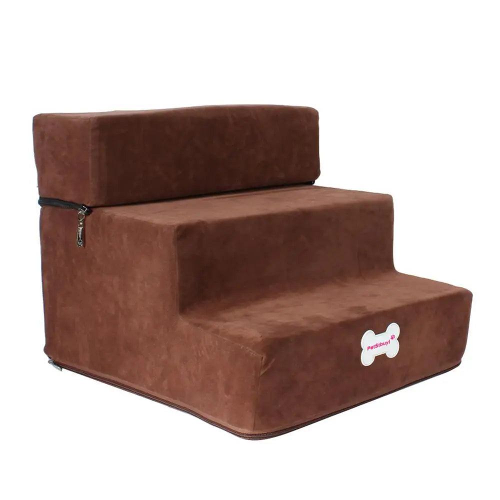 Pet Stairs 3 Steps Stairs for Small Dog Cat Pet Anti-slip Removable Dogs Bed Stairs Extra Wide Non-Slip Steps Pet Supplies