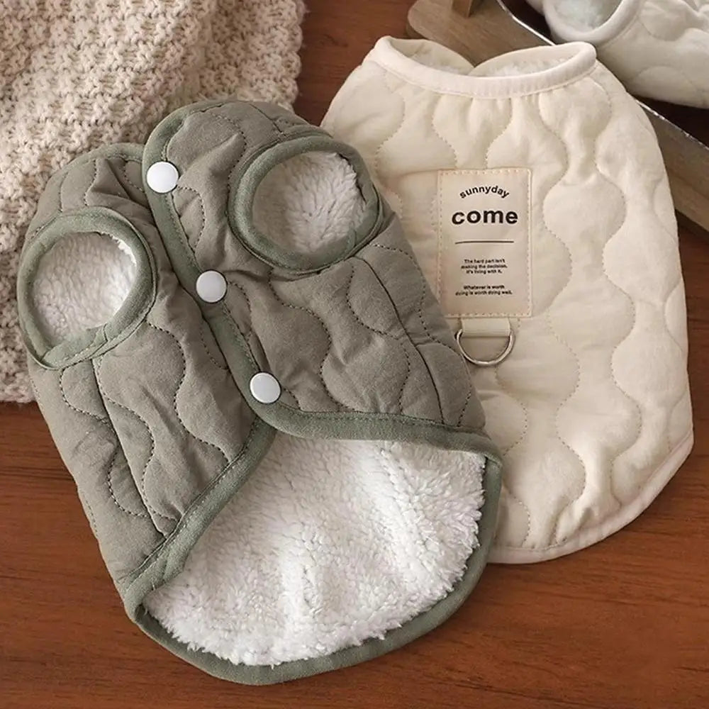 Dog Winter Jacket Pet Warm Coat With Built In Harness Hole Cold Weather Pet Apparel Cozy Snow Vest For Small Dogs Cats