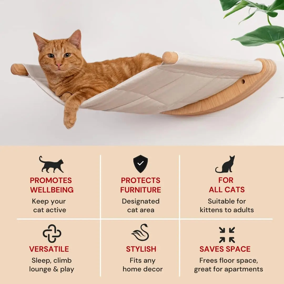 Wall Mounted Cat Climbing Shelves Cat Steps With Felt Scraper For Cat Scratching Post Tower Tree Toys Pet Furniture Wooden