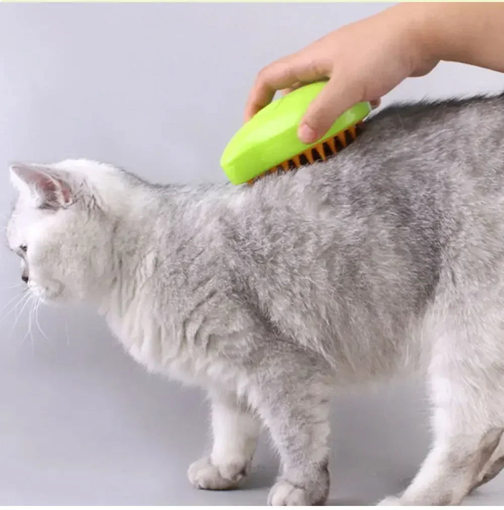 Dog Cat Steamy Brush Steam Brush Electric Sprayer for Massage Pet Grooming Tool Shedding 3 in 1 Electric Sprays Massage Combs