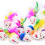 Rattle Cat Mouse Toys Also Prefilled Catnip Faux Fur Cat Mice Toys Interactive Cat Game Catnip Toys for Indoor Cats Play Fetch