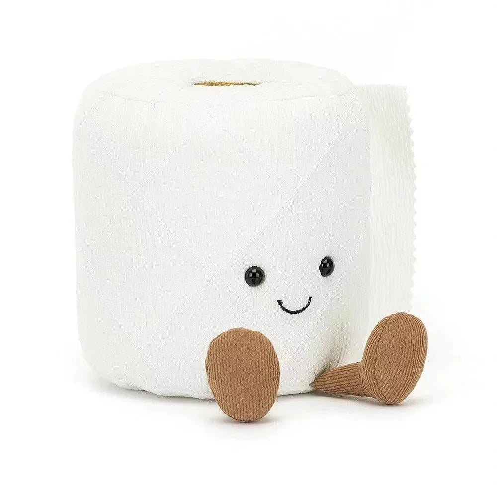 Jelly cat plush cute toilet paper doll roll paper creative, fun and cute doll pendant as a gift for friends without labels