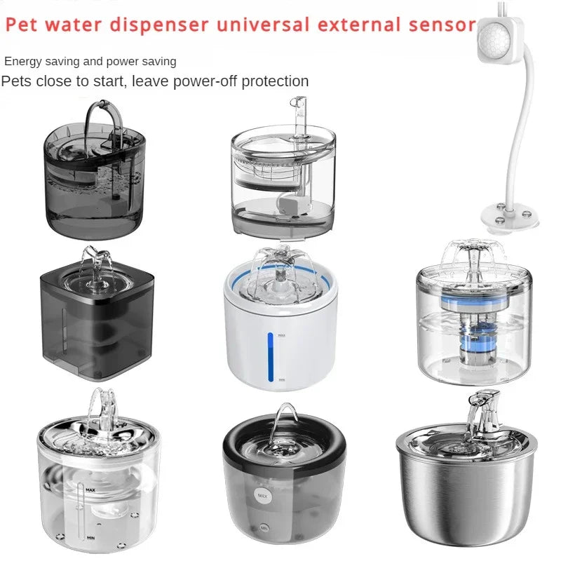 Automatic Cat Water Fountain Stainless Steel Cat Fountain With Filter Visual Water Level Pet Puppy Cats Drinking Water Dispenser