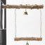 Pepper Wood Parrot Stand Pole Double Layer Toy for Bird Tiger Skin Claw Grinding Beak Grinding Stand Pole Bird Cage Accessories